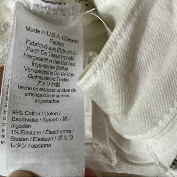 J. Crew Point Sur Premium Stretch Wide Leg Raw Hem Desert Jeans in White 29 - Picture 6 of 10